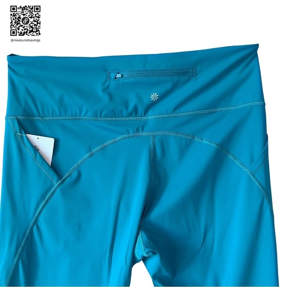 Athleta [2X - NWT] Lightning Stash 7/8 Tights Leggings in Teal - Picture 3 of 8